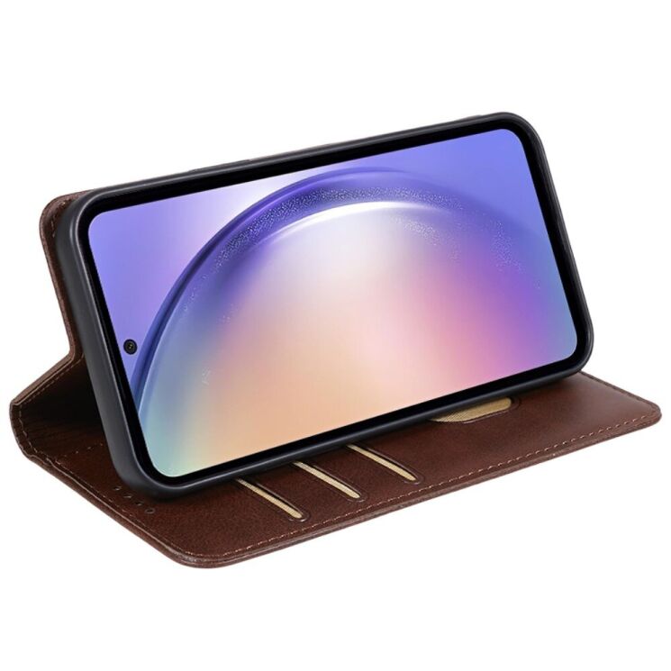 Чехол-книжка Deexe Wallet Case для Samsung Galaxy M35 (M356) - Brown: фото 3 из 7