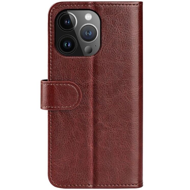 Чехол-книжка Deexe Wallet Style для Apple iPhone 15 Pro - Brown: фото 5 из 9