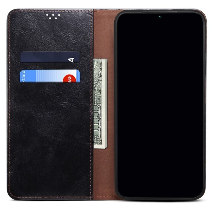 Чехол-книжка UniCase Leather Wallet для Google Pixel 6a - Black: фото 4 из 9