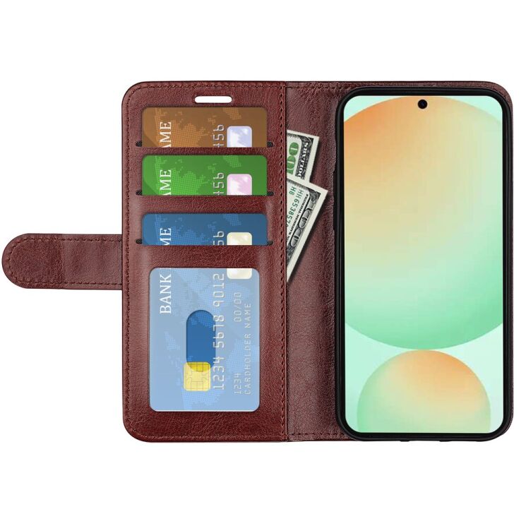 Чехол-книжка Deexe Wallet Style для Samsung Galaxy S25 FE (S731) - Brown: фото 4 из 8