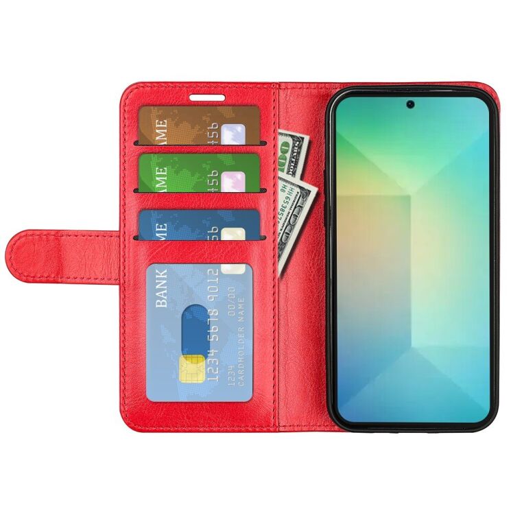 Чехол-книжка Deexe Wallet Style для Samsung Galaxy S25 (S931) - Red: фото 2 из 7