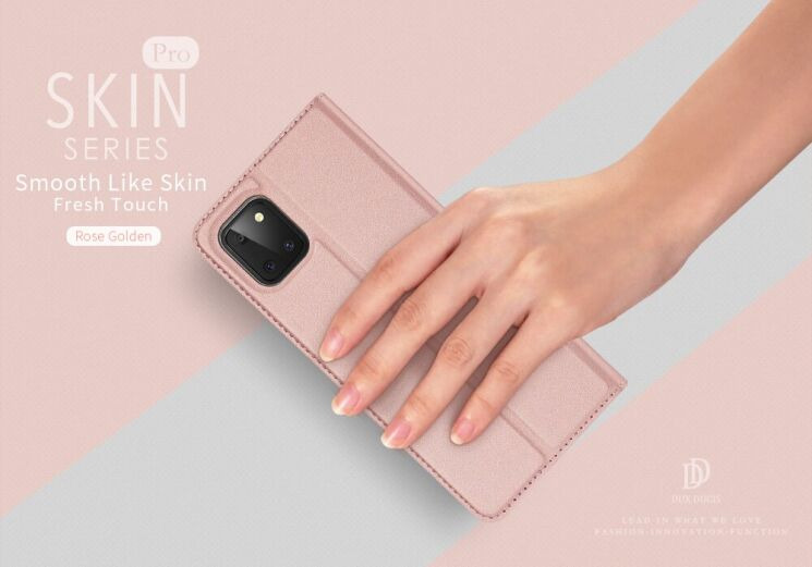 Чехол-книжка DUX DUCIS Skin Pro для Samsung Galaxy Note 10 Lite (N770) - Rose Gold: фото 9 из 19