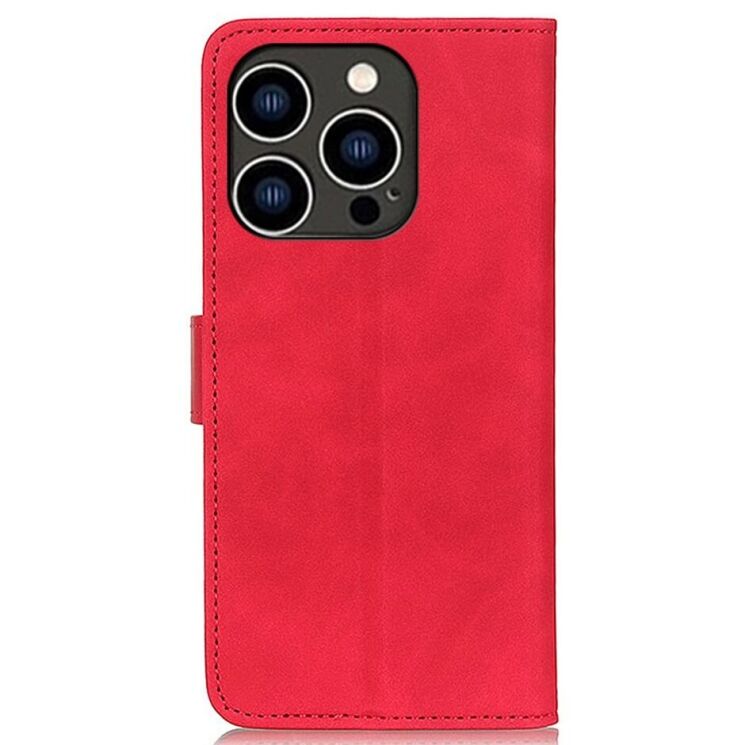 Чехол-книжка KHAZNEH Retro Wallet для Apple iPhone 16 Pro - Red: фото 6 из 9