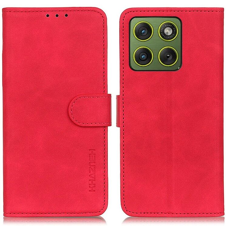 Чохол-книжка KHAZNEH Retro Wallet для Motorola Edge 70 - Red: фото 1 з 8
