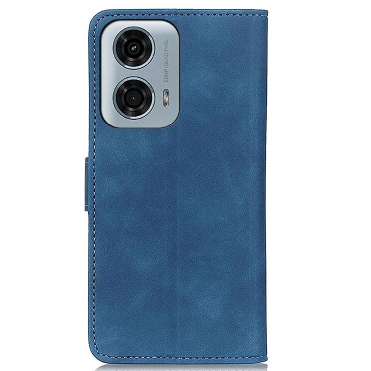 Чехол-книжка KHAZNEH Retro Wallet для Motorola Moto G24 Power - Blue: фото 5 из 7