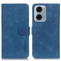 Чехол-книжка KHAZNEH Retro Wallet для Motorola Moto G24 Power - Blue: фото 1 из 7