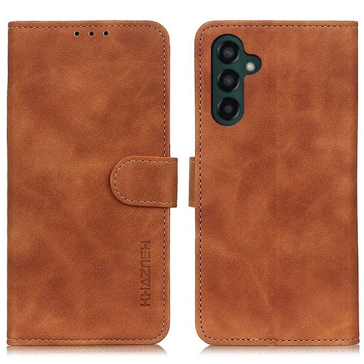 Чехол-книжка KHAZNEH Retro Wallet для Samsung Galaxy A55 (A556) - Brown: фото 1 из 8