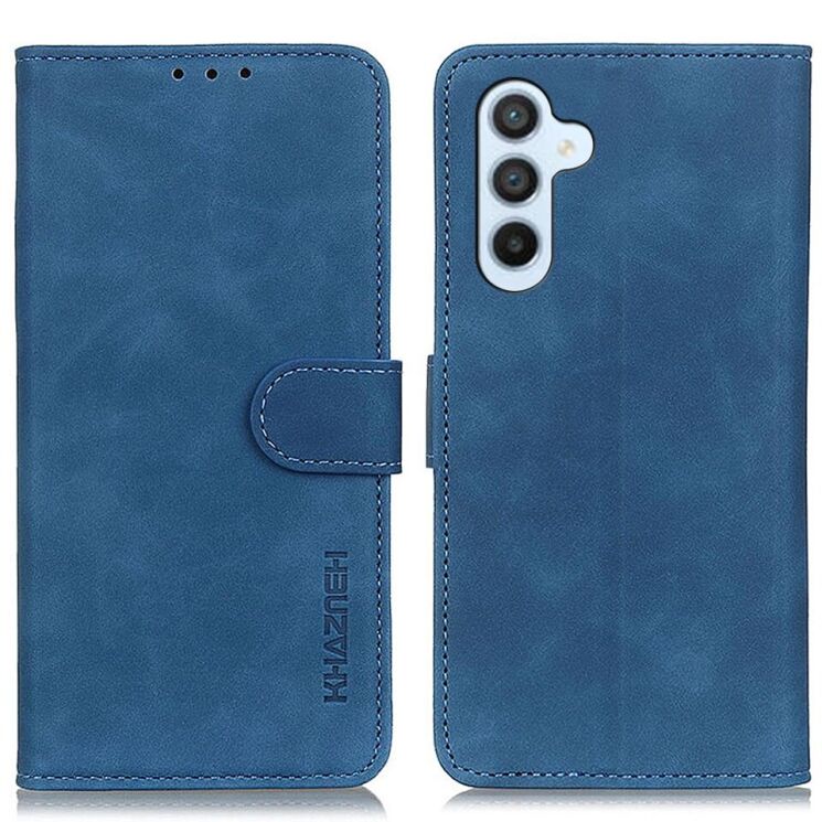 Чехол-книжка KHAZNEH Retro Wallet для Samsung Galaxy S25 FE (S731) - Blue: фото 1 из 7