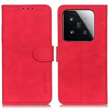 Чехол-книжка с застежкой KHAZNEH Retro Wallet для Xiaomi 15T - Red: фото 1 из 9
