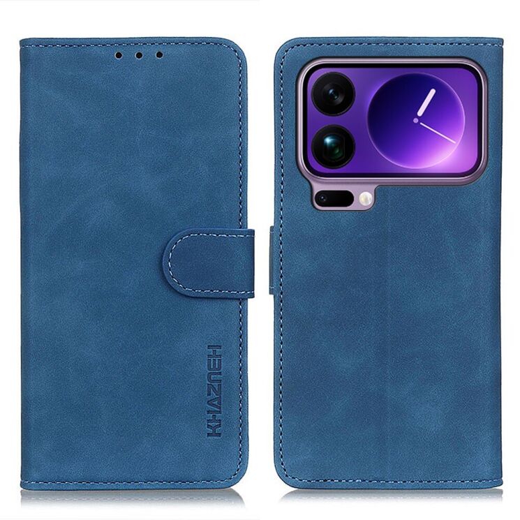 Чехол-книжка с застежкой KHAZNEH Retro Wallet для Xiaomi 17 Pro - Blue (390720L) Чехол-книжка с застежкой KHAZNEH Retro Wallet для Xiaomi 17 Pro - Blue: фото 1 из 8