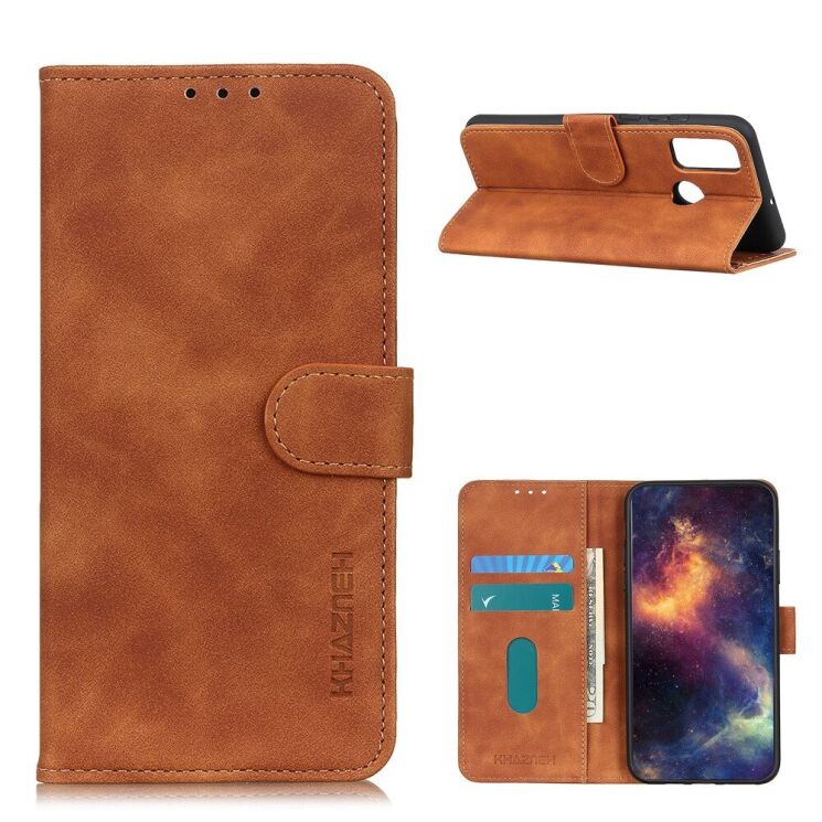 Чехол-книжка KHAZNEH Retro Wallet для ZTE Blade A7s - Brown: фото 1 из 10