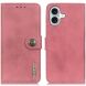 Чехол-книжка KHAZNEH Wallet Cover для Apple iPhone 16 - Pink (360718P). Фото 1 из 9