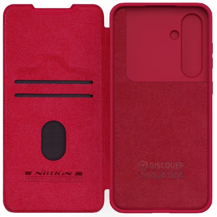 Чехол-книжка NILLKIN Qin Pro для Samsung Galaxy S24 FE (S721) - Red: фото 6 из 15
