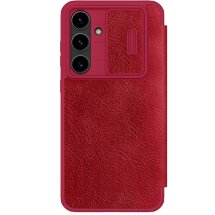 Чехол-книжка NILLKIN Qin Pro для Samsung Galaxy S24 FE (S721) - Red: фото 1 из 15