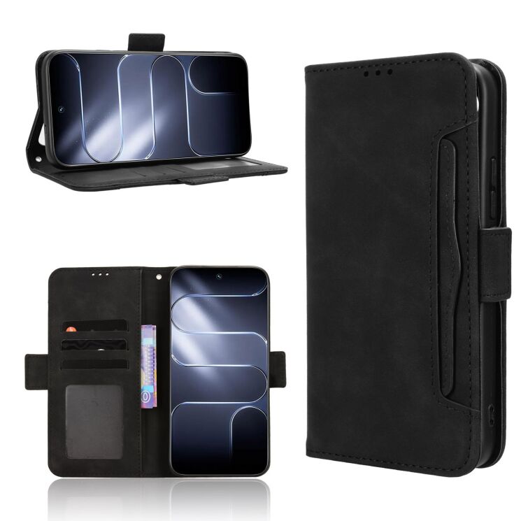 Чехол-книжка с карманами Deexe Wallet Stand для TECNO Spark 50 Pro - Black (269802B) Чехол-книжка с карманами Deexe Wallet Stand для TECNO Spark 50 Pro - Black: фото 8 из 8