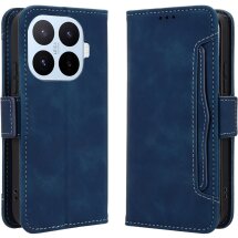 Чехол-книжка с карманами Deexe Wallet Stand для Xiaomi 17T Pro - Blue: фото 1 из 16
