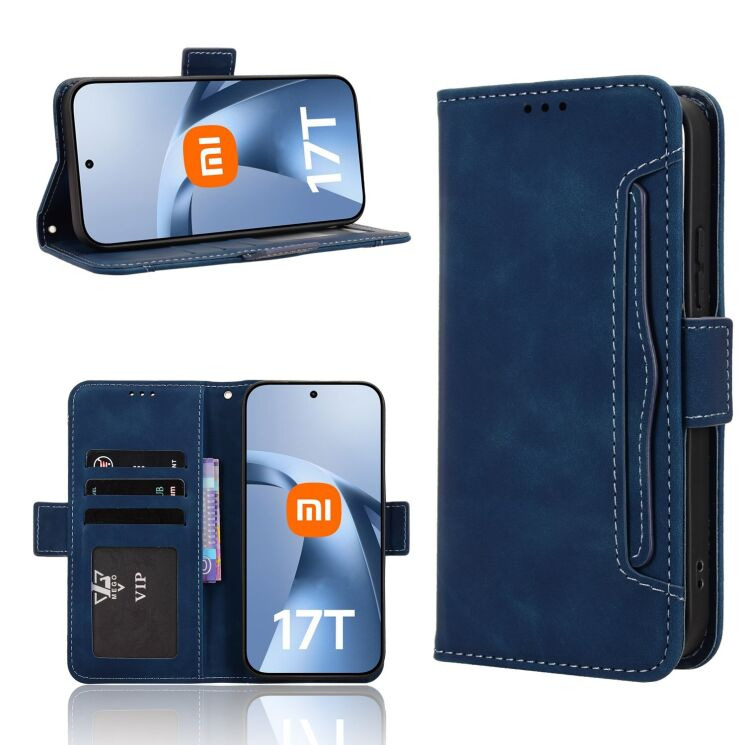 Чехол-книжка с карманами Deexe Wallet Stand для Xiaomi 17T Pro - Blue (422362L) Чехол-книжка с карманами Deexe Wallet Stand для Xiaomi 17T Pro - Blue: фото 7 из 16