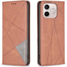 Чехол-книжка с карманами UniCase Geometric Pattern для Honor 600 Lite - Brown: фото 1 из 10