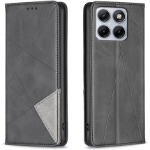 Чехол-книжка с карманами UniCase Geometric Pattern для Motorola Edge 70 Fusion - Black: фото 1 из 11