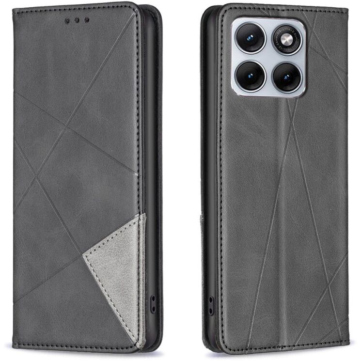 Чехол-книжка с карманами UniCase Geometric Pattern для Motorola Edge 70 Fusion - Black (409506B) Чехол-книжка с карманами UniCase Geometric Pattern для Motorola Edge 70 Fusion - Black: фото 1 из 11