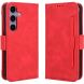 Чехол-книжка с кармашками Deexe Wallet Stand для Samsung Galaxy S26 FE - Red (412778R). Фото 1 из 15