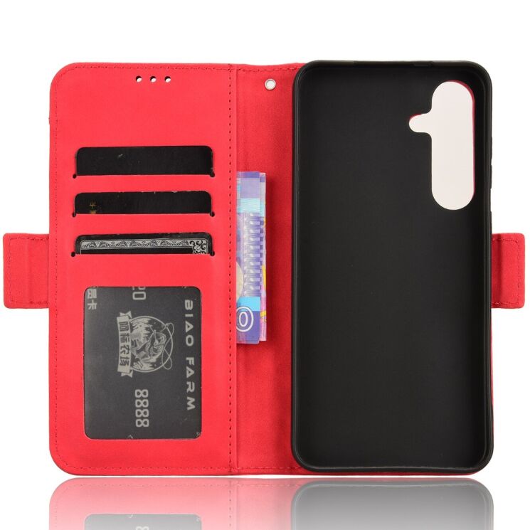 Чехол-книжка с кармашками Deexe Wallet Stand для Samsung Galaxy S26 FE - Red (412778R) Чехол-книжка с кармашками Deexe Wallet Stand для Samsung Galaxy S26 FE - Red: фото 4 из 15