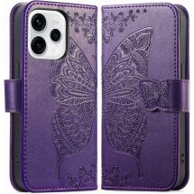 Чехол-книжка с рисунком UniCase Butterfly Pattern для OPPO Reno 15 - Dark Purple: фото 1 из 9