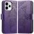 Чохол-книжка з малюнком UniCase Butterfly Pattern для OPPO Reno 15 - Dark Purple: фото 1 з 9