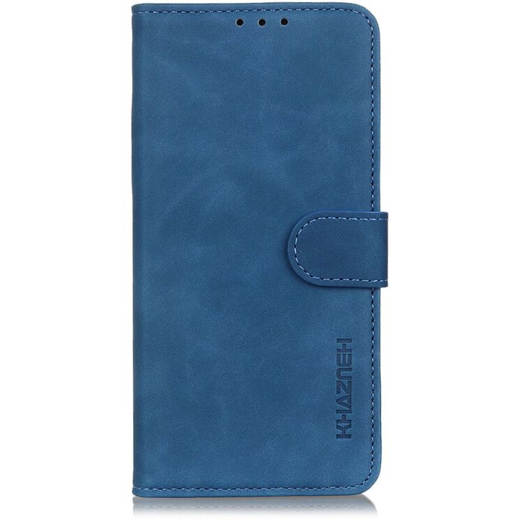 Чехол-книжка с застежкой KHAZNEH Retro Wallet для Motorola Edge 70 Fusion - Blue: фото 5 из 7