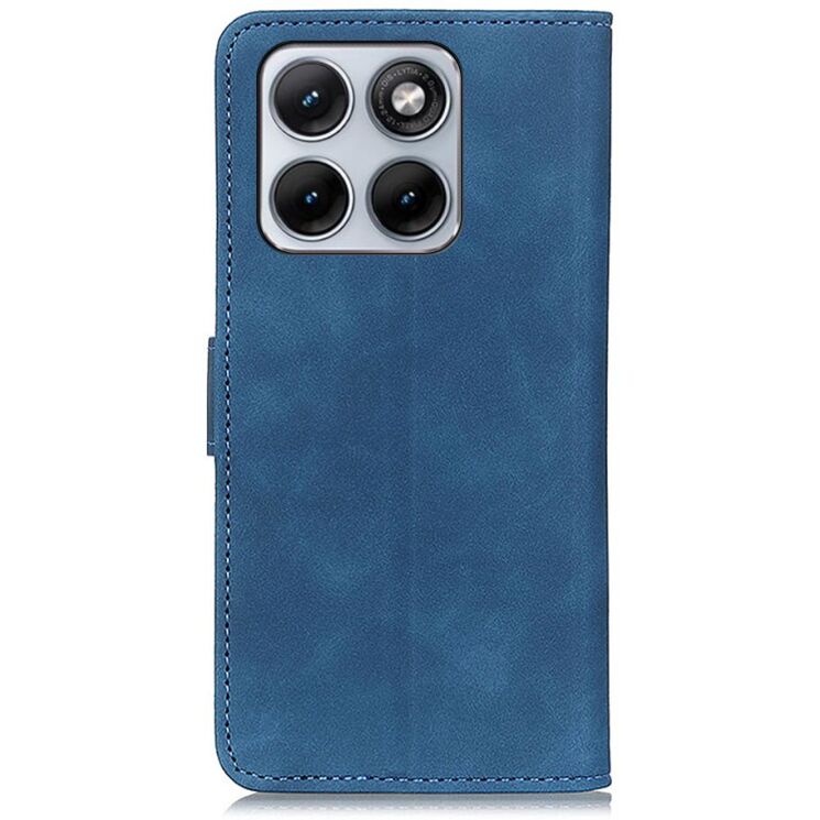 Чехол-книжка с застежкой KHAZNEH Retro Wallet для Motorola Edge 70 Fusion - Blue: фото 4 из 7