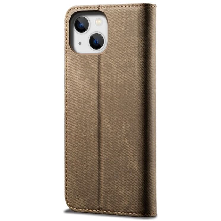 Чехол-книжка UniCase Jeans Wallet для Apple iPhone 15 - Khaki: фото 5 из 7