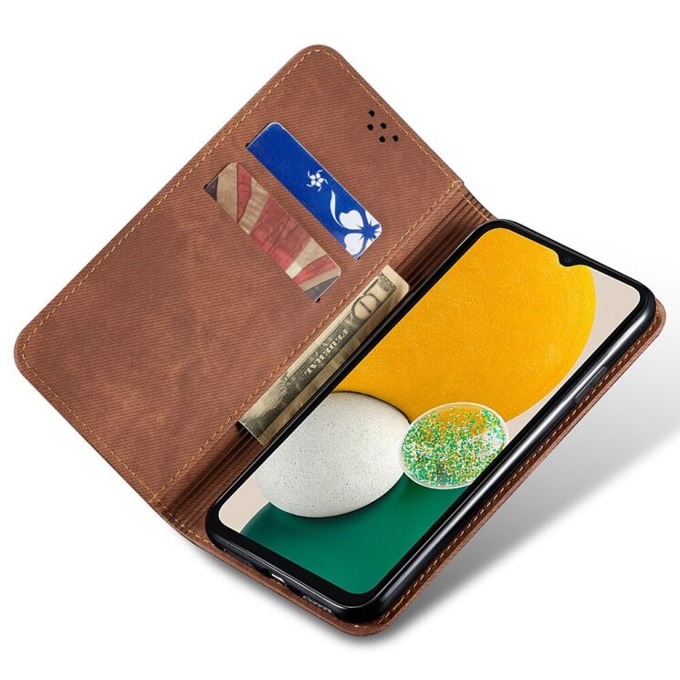 Чехол-книжка UniCase Jeans Wallet для Samsung Galaxy A24 (A245) - Coffee: фото 2 из 6