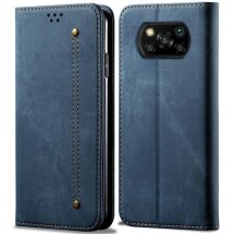 Чехол-книжка UniCase Jeans Wallet для Xiaomi Poco X3 - Blue: фото 1 из 8