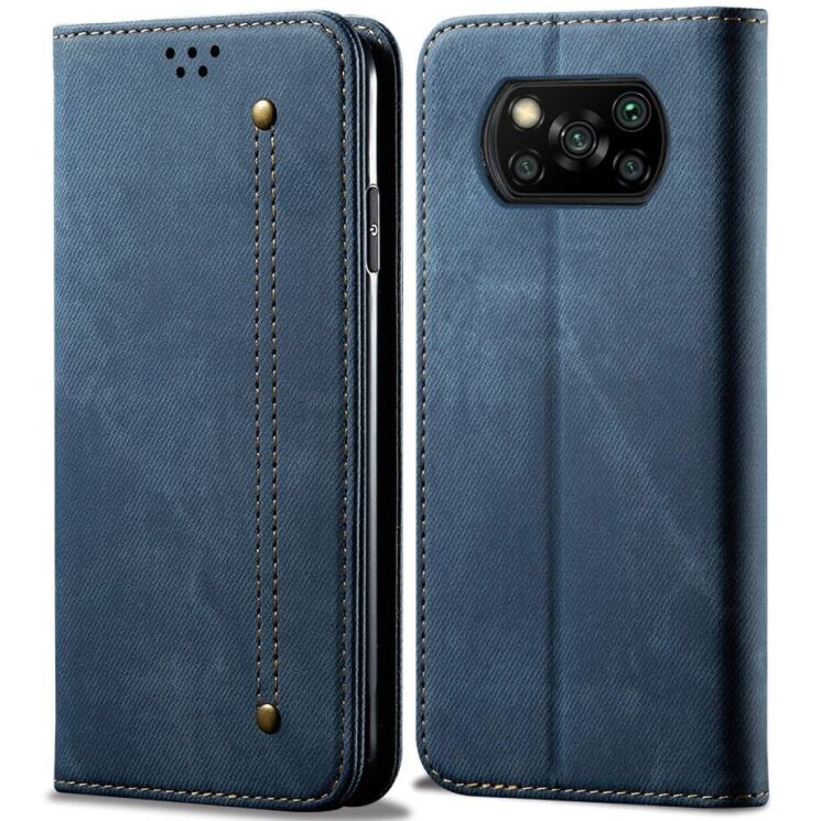 Чохол-книжка UniCase Jeans Wallet для Xiaomi Poco X3 - Blue: фото 1 з 8