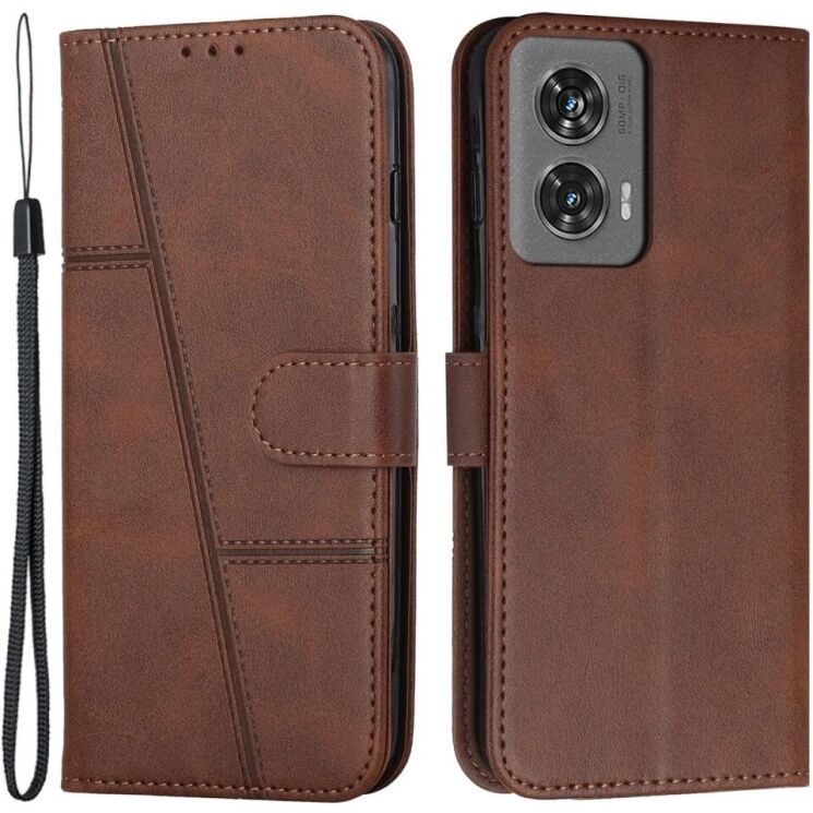 Чехол-книжка UniCase Jet Cover для Motorola Edge 50 Fusion - Brown: фото 1 из 10