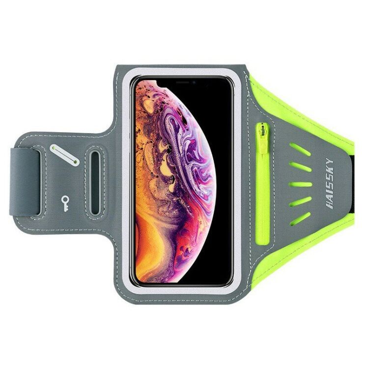 Чехол на руку HAISSKY HSK3061 FitRun Touch - Fluorescent Green: фото 1 из 18