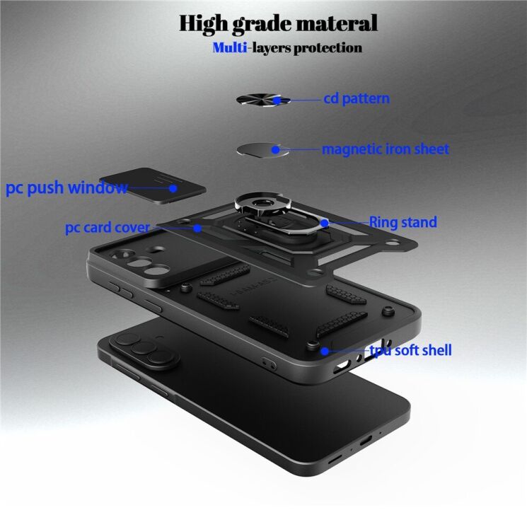 Чехол с защитой камеры Deexe Armor Shield для Samsung Galaxy A27 (A276) - Red (408623R) Чехол с защитой камеры Deexe Armor Shield для Samsung Galaxy A27 (A276) - Red: фото 7 из 9