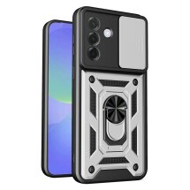 Чехол с защитой камеры Deexe Armor Shield для Samsung Galaxy A27 (A276) - Silver: фото 1 из 9