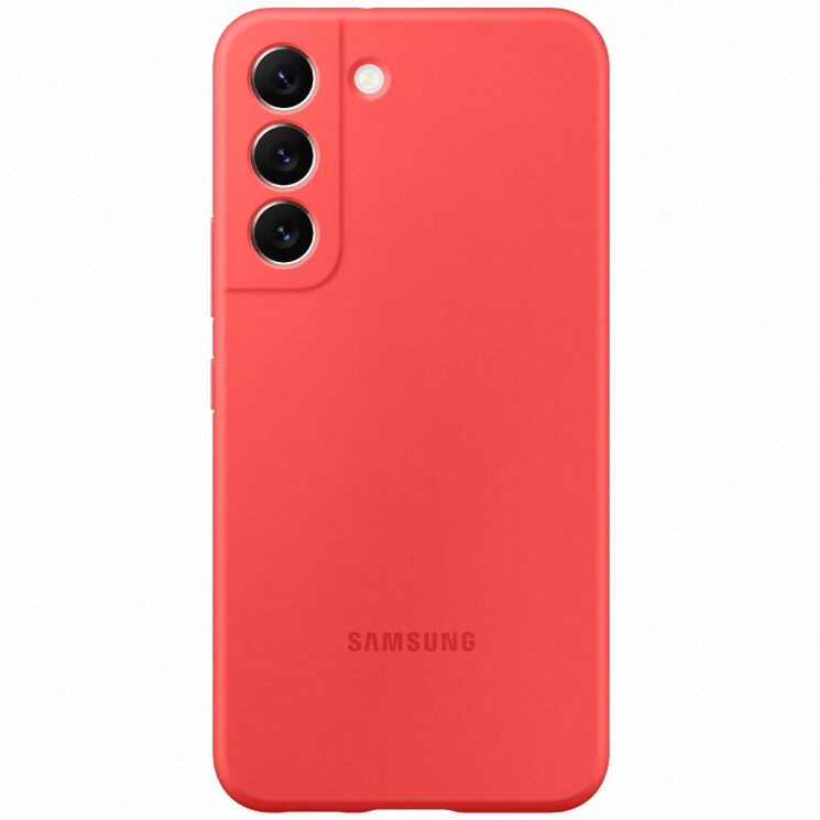 Чехол Silicone Cover для Samsung Galaxy S22 (S901) EF-PS901TPEGRU - Glow Red: фото 1 из 6