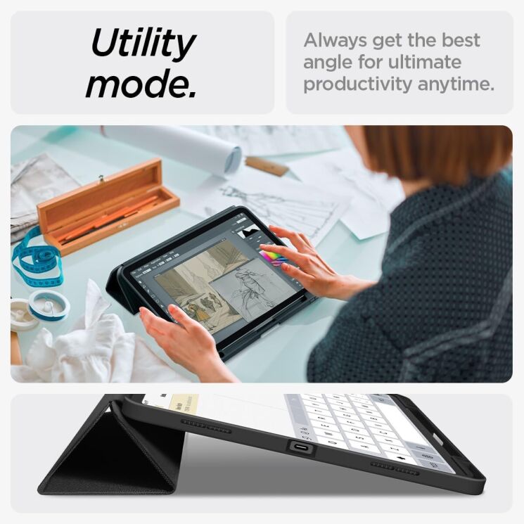 Чохол Spigen (SGP) Urban Fit для Apple iPad Air 13 M3/M2 (2025/2024) - Black: фото 13 з 16