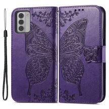 Чехол UniCase Butterfly Pattern для Nokia G42 - Dark Purple: фото 1 из 6