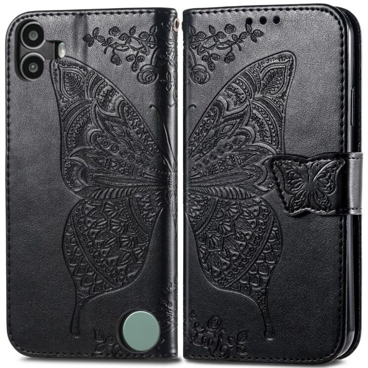 Чехол UniCase Butterfly Pattern для Nothing CMF Phone 1 - Black: фото 1 из 9