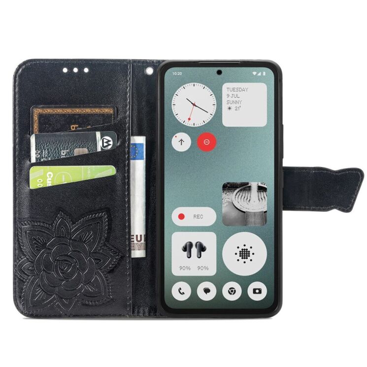 Чехол UniCase Butterfly Pattern для Nothing CMF Phone 1 - Black: фото 2 из 9