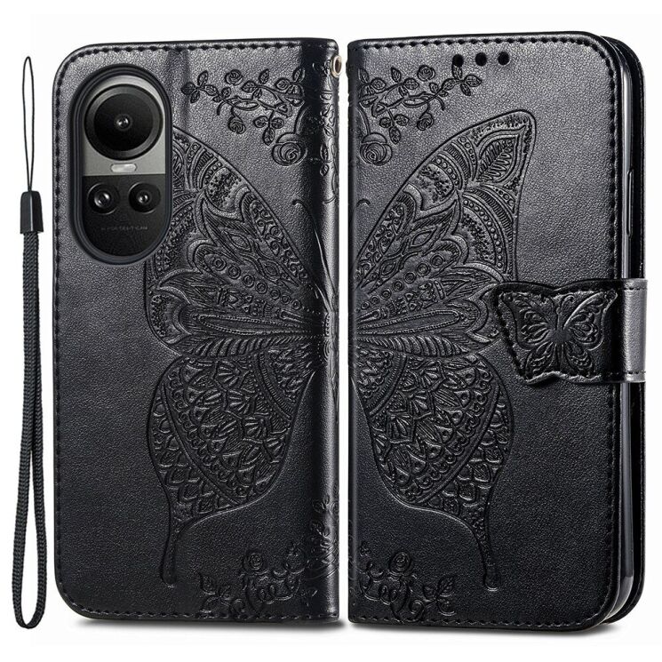 Чехол UniCase Butterfly Pattern для OPPO Reno 10 - Black: фото 1 из 6