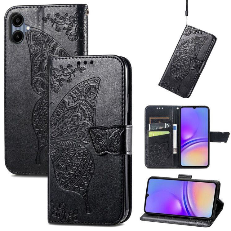 Чехол UniCase Butterfly Pattern для Samsung Galaxy A06 (A065) - Black: фото 4 из 9