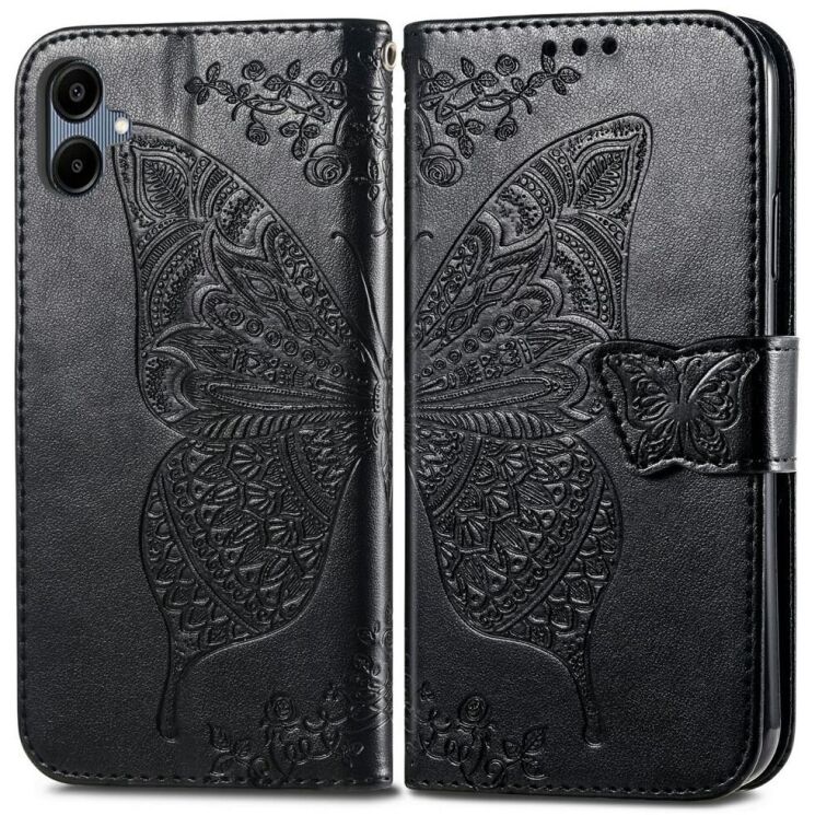Чехол UniCase Butterfly Pattern для Samsung Galaxy A06 (A065) - Black: фото 1 из 9