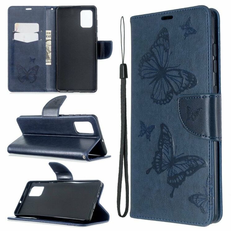 Чохол UniCase Butterfly Pattern для Samsung Galaxy A71 (A715) - Blue: фото 1 з 8