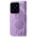 Чехол UniCase Butterfly Pattern для Xiaomi 14 Pro - Light Purple (342144LV). Фото 4 из 5