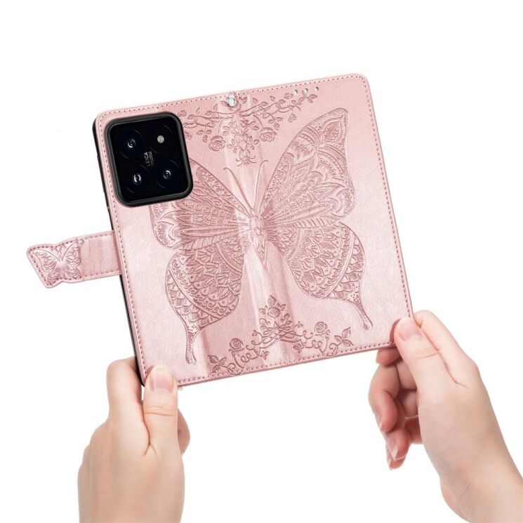 Чехол UniCase Butterfly Pattern для Xiaomi 14T Pro - Pink: фото 7 из 10