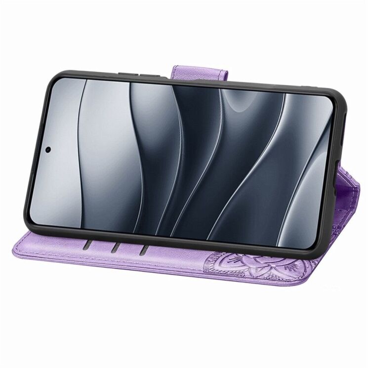 Чехол UniCase Butterfly Pattern для Xiaomi Redmi Note 14 5G - Light Purple: фото 3 из 9
